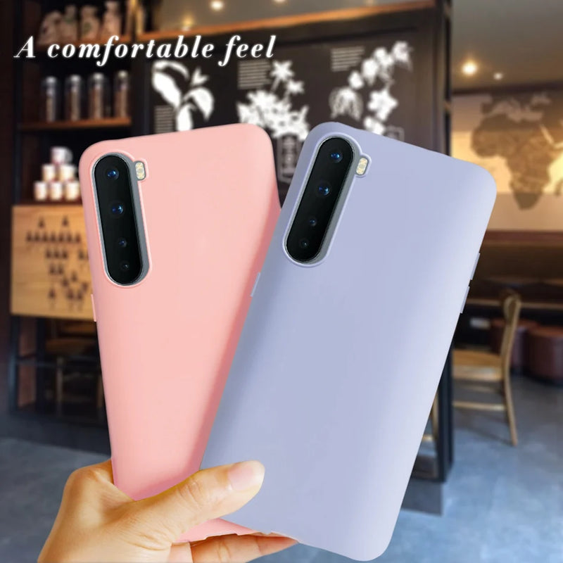 For Oneplus Nord Case Solid Color Silicone Soft Matte Back Cover for One Plus Nord 5G OnePlus Z 1+Nord Phone Case Bumper Funda