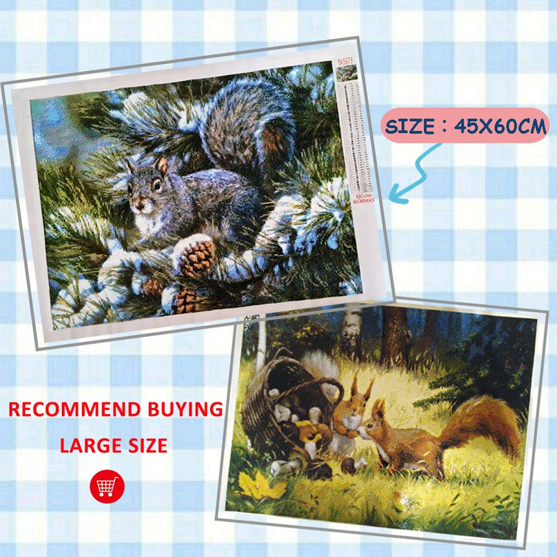 Evershine 5D Diamond Painting Animals Squirrel Diamond Embroidery Full Square Diamond Mosaic Cross Stitch Landscape Home Decor