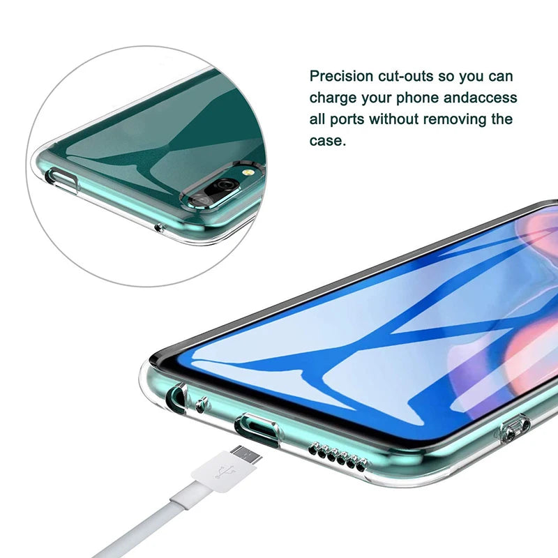 Clear Silicone Phone Case Cover for Huawei P Smart Z Soft TPU Transparent 360 Back Armor Y9 Prime 2019 PSmart SmartZ Y9Prime Gel