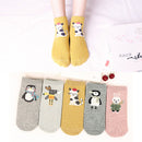 5 Pairs/Lot Cotton Women Socks Female Harajuku Casual Boat Cartoon Kawaii Cat Cute Invisiable Funny Girl Ankle Sock Set Gift