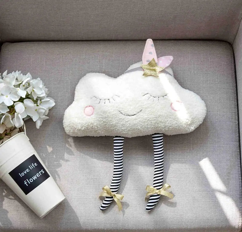 New Arrival Ins Kawaii Cloud Plush Pillow Stuffed Cartoon Soft Cloud Toy Cushion Grils Home Decor Birthday Gift For Children