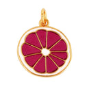 3D Fruit Strawberry Grape Mango Pineapple Water Melon Cherry Banana Charm Pendant , Jewelry Necklace Bracelet Making Supply M15