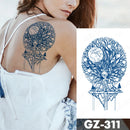 Juice Lasting Ink Tattoos Body Art Waterproof Temporary Tattoo Stickers Mountain Forest Tatoo Arm Fake Sky Whale Sea Tatto Women