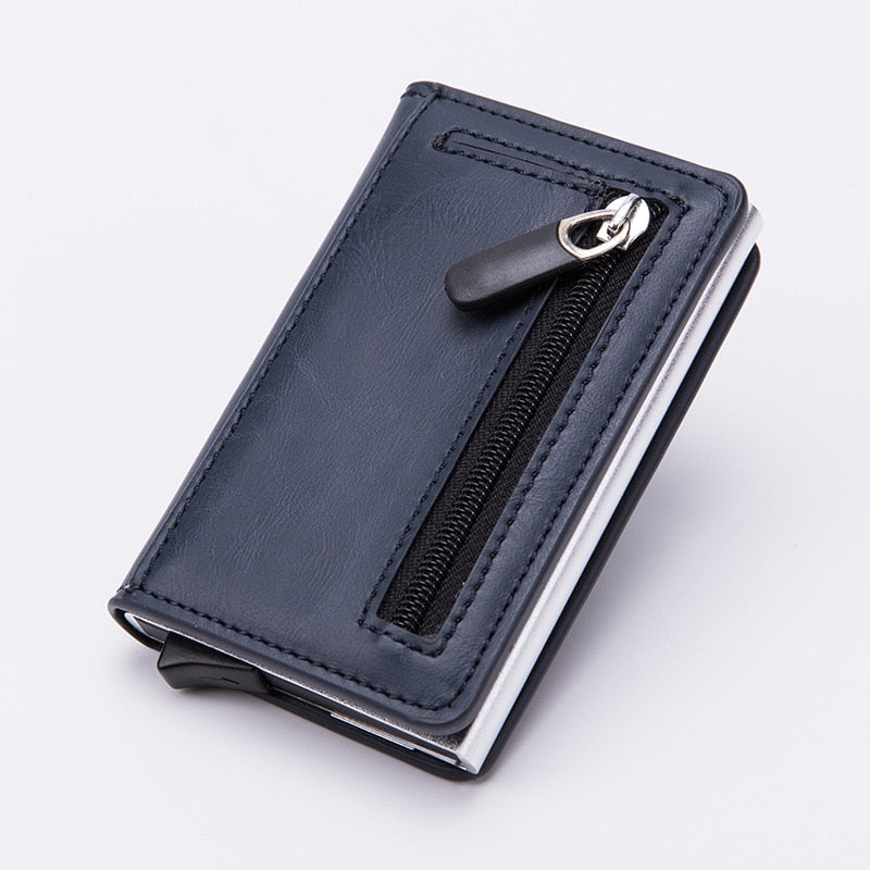 DIENQI Rfid Card Holder Men Wallets Mini Purse Money Bag Slim Thin Smart Wallet Male Leather Purse Small Vallet Portfel New 2020