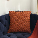 Solid Yellow Brown Dark Red Cushion Cover Soft Faux Suede Home Decorative Pillow Cover Woven Pattern  45x45cm/30x50cm