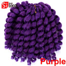 Silike 8inch Synthetic Ombre Jumpy Wand Curl Crochet Braids 22 Roots Jamaican Bounce Curl Crochet Hair Extension for Black Women