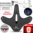 WEST BIKING Bicycle Saddle with Tail Light Thicken Widen MTB Bike Saddles Soft Comfortable Bike Hollow Cycling Bicycle Saddle