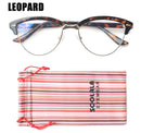 SOOLALA Cat Eye Halbrand-Anti-Blaulichtfilter Brillenrahmen Damen Blaulichtfilternde Anti-Strahlungs-Computerbrille