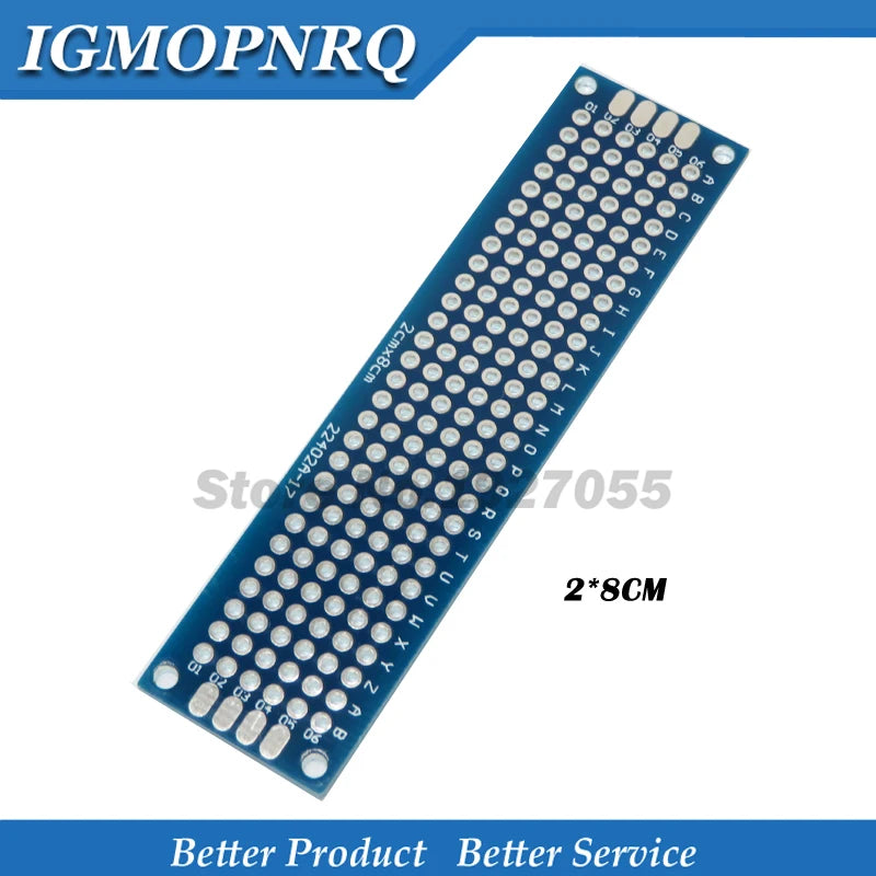 1pcs Double-Sided Protoboard Breadboard Universal Board blue PCB 2*8cm 3*7cm 4*6cm 5*7cm 7*9cm 2.54mm