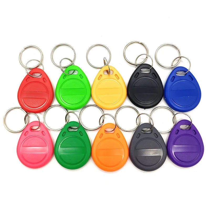 50pcs EM4305 T5577 125KHz Copy Writable Rewritable Rewrite  RFID Tag Keyfobs Key Ring Proximity Card Token Badge Duplicate