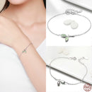 BISAER 925 Sterling Silber Runde Glücksblaue Böse Augen Liebe Herz Offene Armreifen Damen &amp; Mädchen Silber Armbänder Mode Schmuck