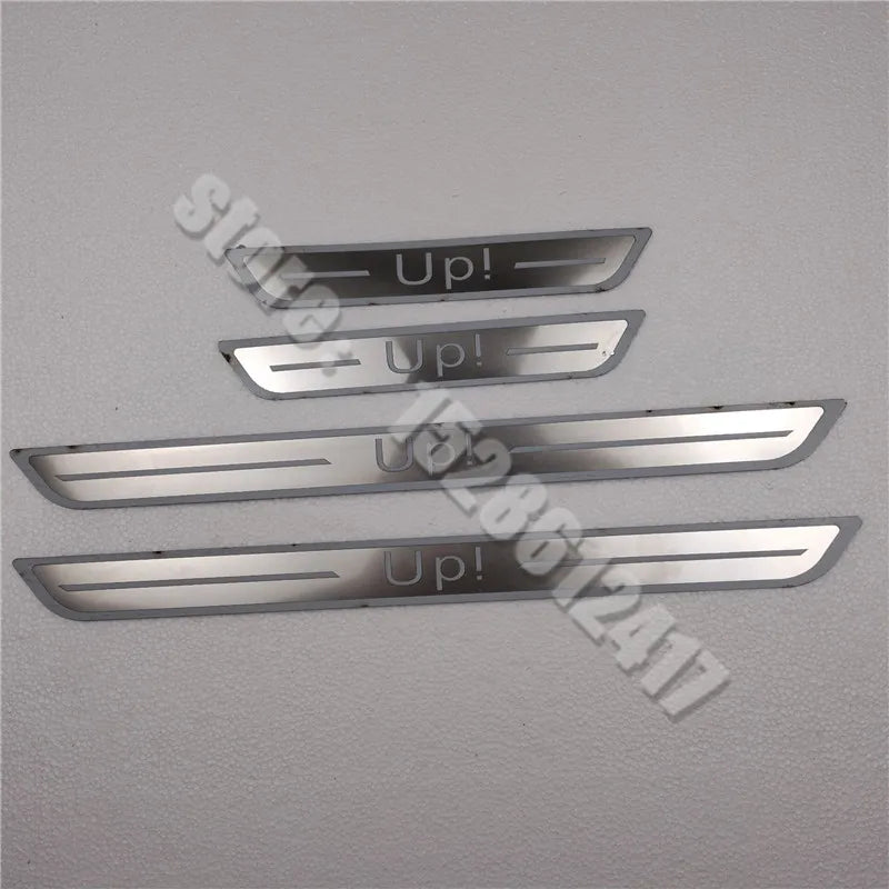 for Volkswagen VW UP UP! 2012- 2020 2021 Door Sill Scuff Plate Guard Stainless Steel Kick Pedal Sticker Car Styling Accessories