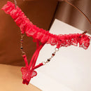 Fashion Hollow Out Bow-Knot G-String Sexy Floral Low-Rise Temptation Panties Gifts For Women