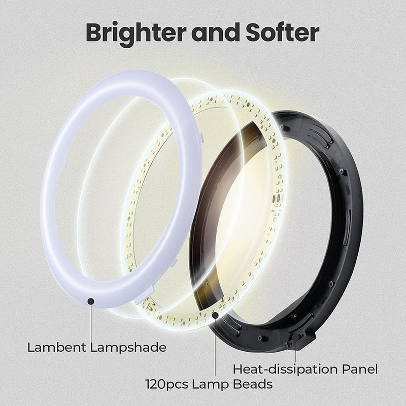 10&quot; LED Selfie Ring Light  Circle Fill Light Dimmable Round Lamp Tripod Trepied Makeup Photography RingLight Phone Stand Holder