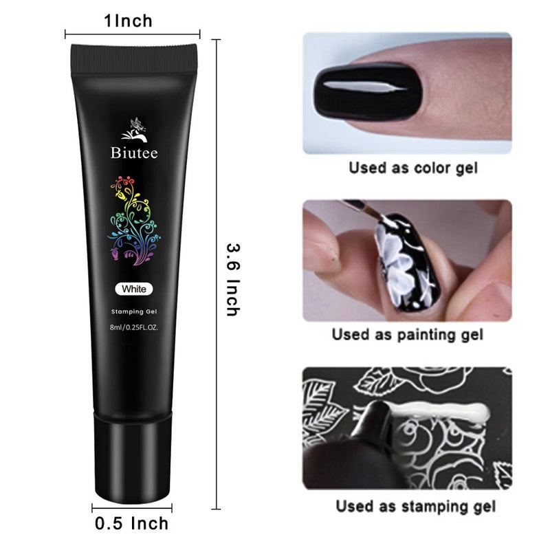 Biutee Nail Stamping Gel Polish Set Varnish Nail UV Gel For Print Oil Soak Off For Nail Art Stamping Plate Gel Nail Polish Gel