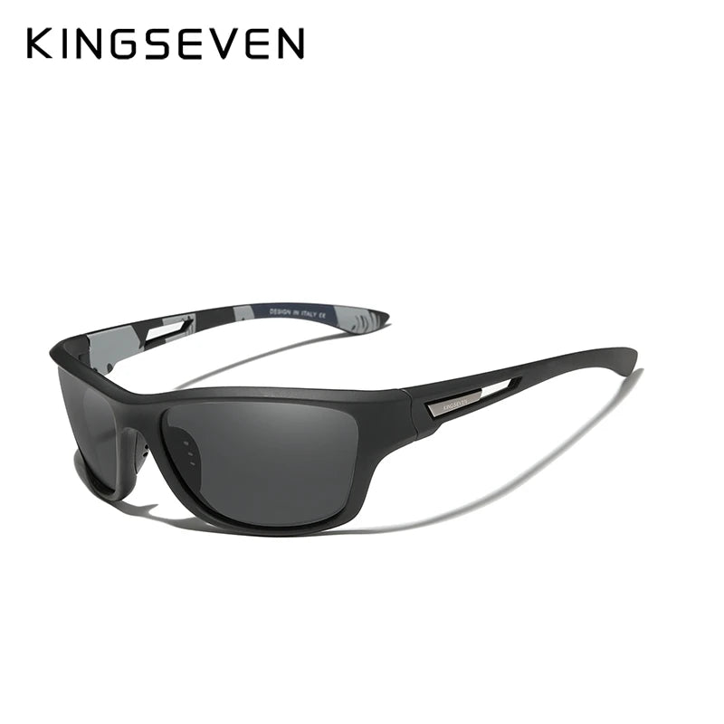 KINGSEVEN Ultralight Frame Polarized Sunglasses Men Fashion New Sports Style Square Sun Glasses Male Outdoor Travel UV Goggles