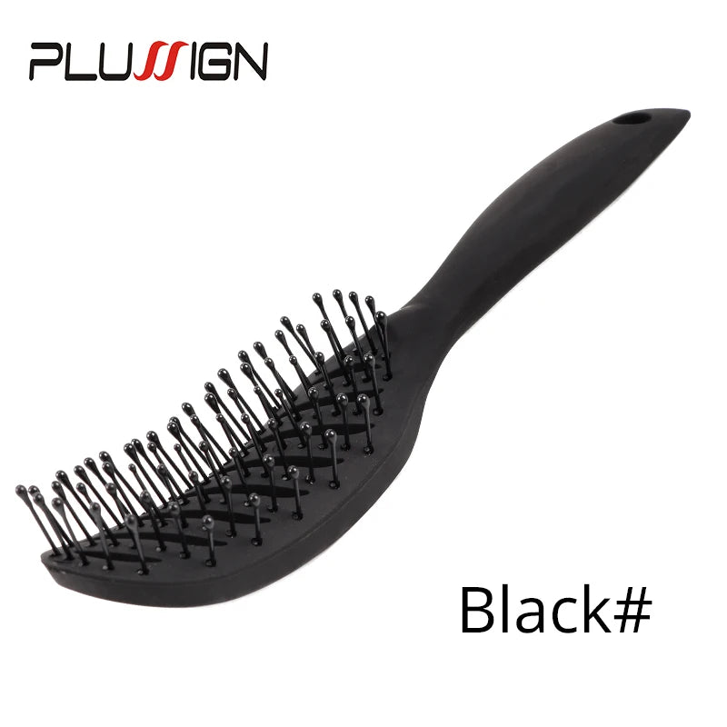 Plussign New Hair Brushes Curved Vented Styling Hair Brush, Detangling Thick Hair Massage Blow Drying Brush, Massage Hair Comb