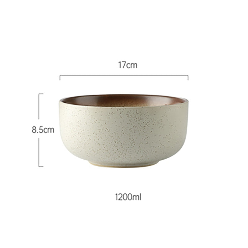 FANCITY Creative Noodle Wrist, Large Ramen Bowl, Ceramic Millet Porridge Bowl, Noodle Bowl, Beef Soup Noodle Bowl