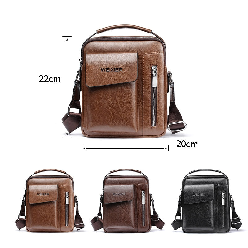 WEIXIER Men Shoulder Bags Crossbody Bag Multi-function Men&