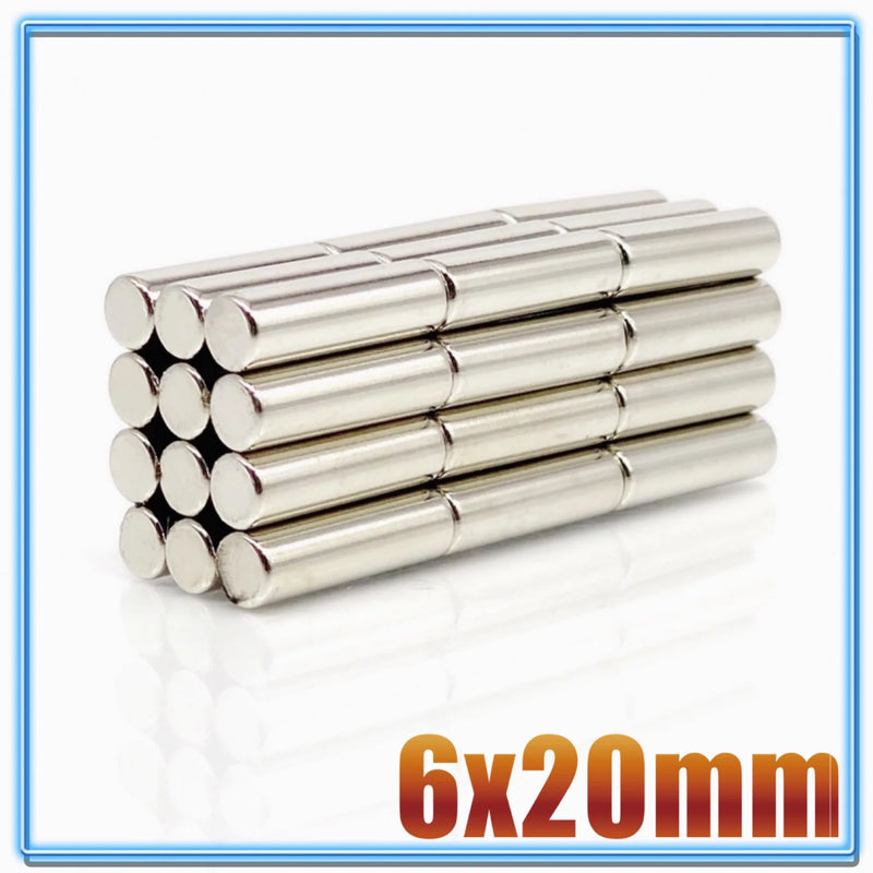 5/10/20/50/100/200Pcs Mini Small N35 Round Magnet 6x10 6x20 mm Neodymium Magnet Permanent NdFeB Super Strong Powerful Magnets