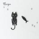 Thaya Cute Cat Fish Trendy Earrings Female S925 Sterling Silver Animal Ear Hook Stud For Women Lovely Party Gifts