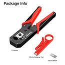 AMPCOM RJ45 Crimping Tool Ethernet Network LAN Cable Crimper Cutter Stripper Plier 8P RJ45 6P RJ12 RJ11 for Modular Connector