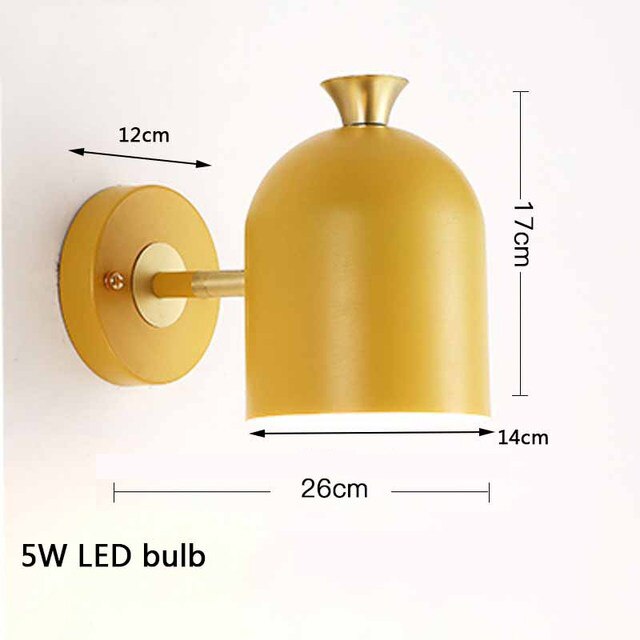 LED Wall Lamp Nordic Macaron Adjustable Wall Lights for Livingroom Bedroom Sconces Simple Indoor Colorful Home Decors Lighting