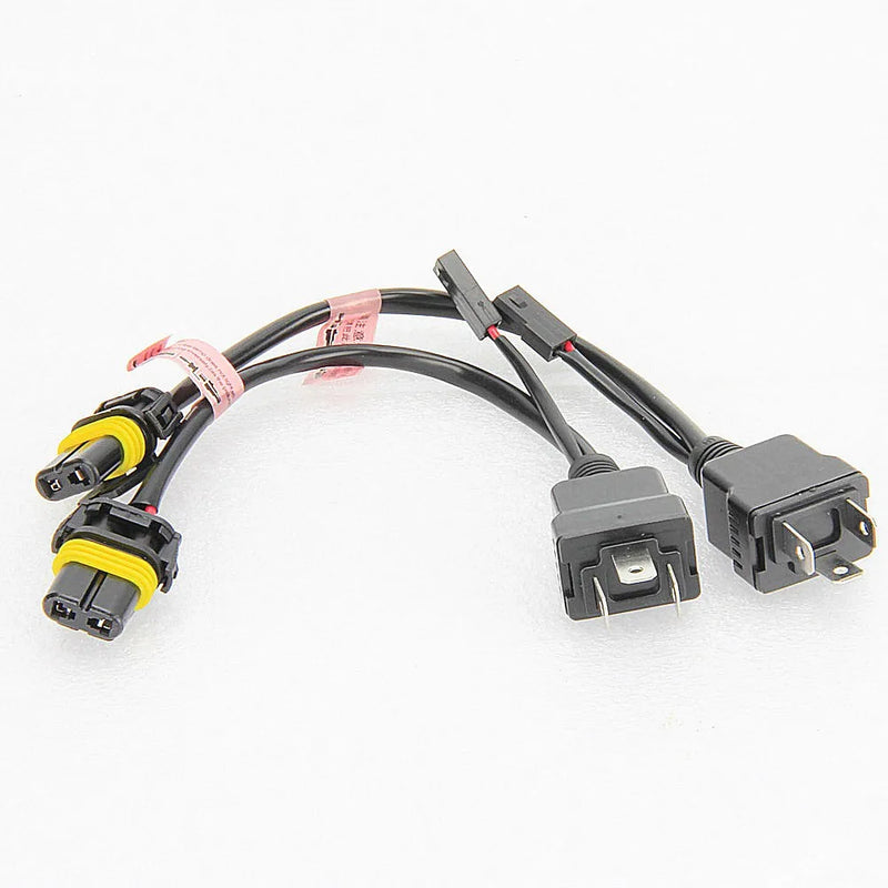 2pcs H4 H/L Relay Harness Wire For 12V 35W 55W 9003 H4 Hi/Lo BiXenon HID Bulb Wiring Controller