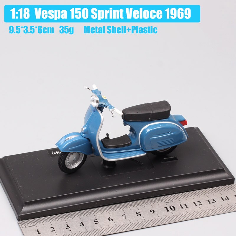 1:18 scale Piaggio Vespa Scooter 98 PK 125 GTR P150X 300 MP5 Primavera GTS motorcycle moto bike diecast vehicles toys model kids