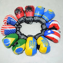 boxing gloves in the car mirror keychain  Gloves Pendant Boxing Lobster Clasp Men and Women Car Keychain Gift