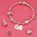 bamoer S925 Silber Hochzeit Kürbis Auto Metall Charm passend für Original Schlangenarmband Krone mit Herzperlen Schmuckherstellung BSC270