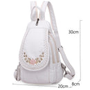 Hochwertiger Rucksack für Damen 2020 Neuer weißer Lederrucksack Schultasche für Teenager-Mädchen Weiblicher Reiserucksack Mochila