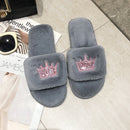 Slippers Women 2022 Womens Fur Slippers Winter Shoes Big Size Home Slipper Plush Pantufa Women Indoor Warm Fluffy Cotton Shoes
