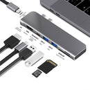 USB 3.1 Type-C Hub To HDMI Adapter 4K Thunderbolt 3 USB C Hub with Hub 3.0 TF SD Reader Slot PD for MacBook Pro/Air 2018 - 2020