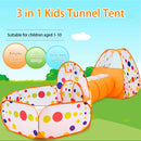 IMBABY Spielzeugzelt Indoor-Bällebad 3-in-1 Kinderzelt Faltbarer Krabbeltunnel Outdoor-Campingzelt Kinderzimmer-Haus