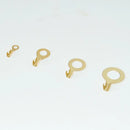 100PCS Open Barrel Wire Crimp Copper Terminal Connerctor- Non-Insulated Ring Lugs Crimp Cable Connector