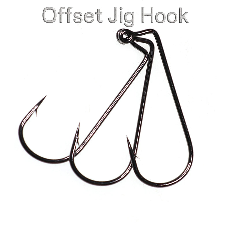 100PCS  Aberdeen Offset Jig Hook High Carbon Steel 90 Degree Shank Bent Saltwater Jig Hooks 8 6 4 2 1 1/0 2/0 3/0 4/0 5/0 6/0