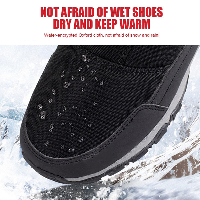 Men Boots 2023 Winter Shoes For Men Warm Snow Boots Mid-calf Men Warm Shoes Thick Plush Winter Boots For Men Women Cotton Shoes