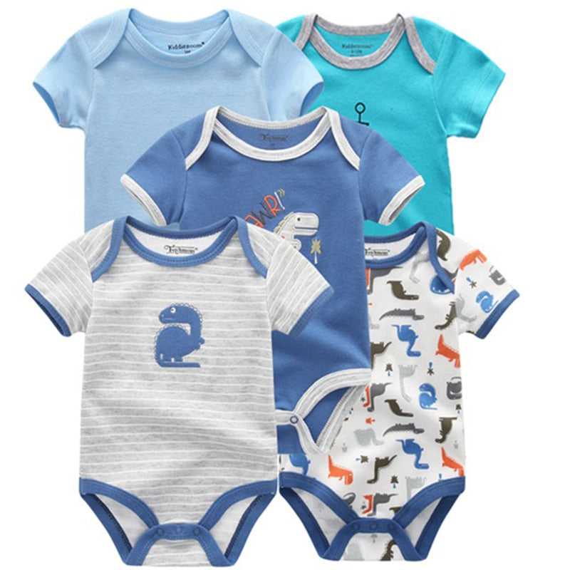 5PCS/Lot Newborn 100%Cotton Unicorn 0-12M Baby Boys Clothes Bodysuits Girls Clothing Baby Girls Clothes Roupas de bebe