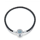 BISAER 925 Sterling Silber Dämonenauge Armbänder Blau Böse Augen Armreifen Pavefassung Zirkon 17-21CM für Damen Party Feiner Schmuck