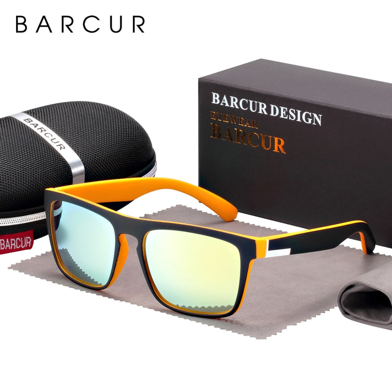 BARCUR NEW Polarized Sunglasses Men Driving Shades Male Sun Glasses For Men Oculos de sol