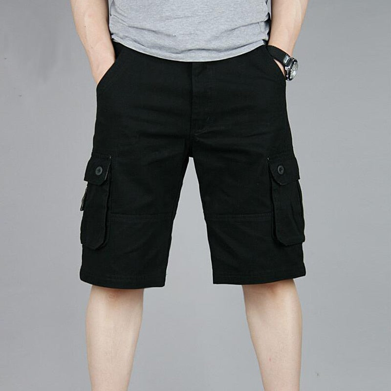 Cargo Shorts Men Summer Casual Mulit-Pocket Shorts 2023 Men Joggers Shorts Trousers Men Breathable Big Tall 42 44 46 Large Size