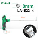 LAOA T-shaped hexagon Screwdriver S2 Hex Screwdrivers set 2.5/3/4/5/6/8mm 58HRC Socket Screw Wrench Flat Ball Head Spanner