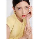 Yhpup Statement Tassel Bead Fireworks Stud Earrings Gold Stainless Steel Waterproof Fashion Jewelry 18 K Plated Metal Women