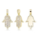 TOPGRILLZ 2020 New Hand Pendant Necklace With Tennis Chain Micro Pave Iced Out Cubic Zirconia Hip Hop Rock Fashion Jewelry Gift