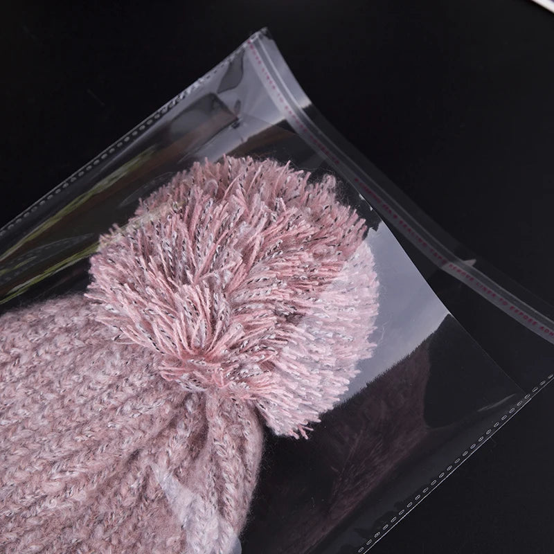 StoBag 100pcs Clear Self Adhesive Cello Cellophane Bag Self Sealing Plastic Bags Clothing Jewelry Packaging Candy OPP Resealable