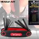 Archery Hunting Compound Bow adjust Tool Folding 9 in1 Multi Hex Key Allen Key Combo Wrench Set Archer's Multi-Tool