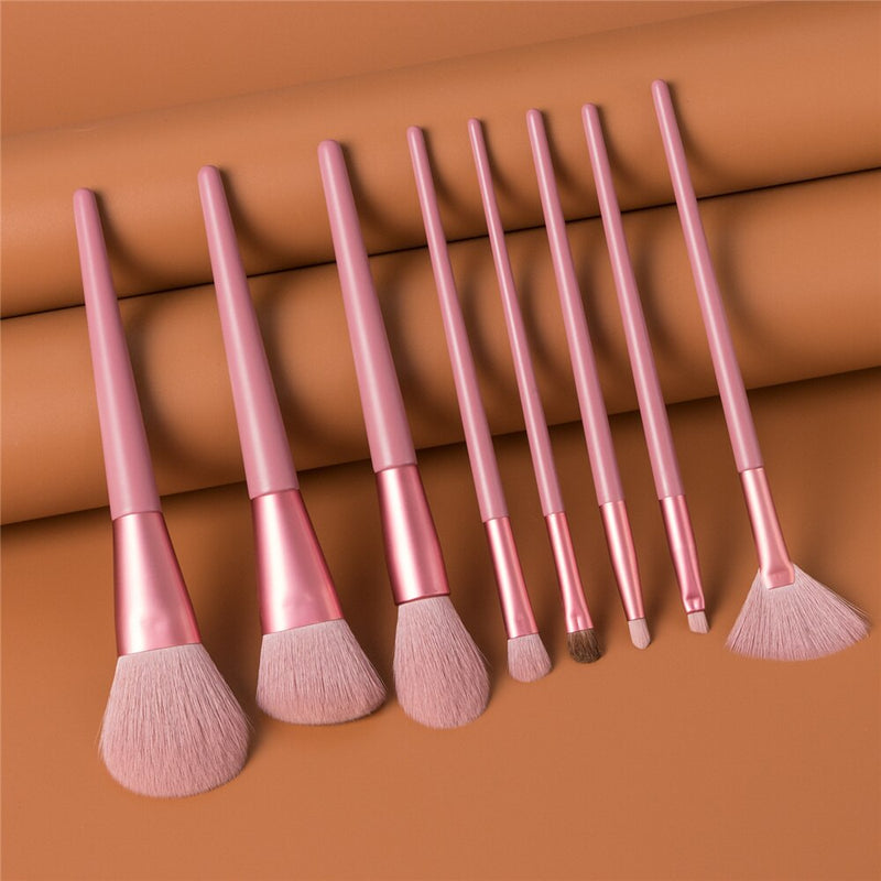 FLD 8/13pcs Natural Hair Makeup Brushes Set Professional Foundation Blushes Eyeshadow Eyebrow Blending Brush Tools Maquillaje