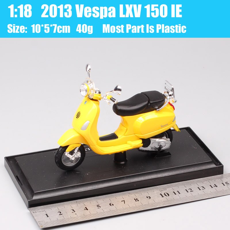 1:18 scale Piaggio Vespa Scooter 98 PK 125 GTR P150X 300 MP5 Primavera GTS motorcycle moto bike diecast vehicles toys model kids