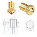 KINGROON 10pcs E3D Nozzle Brass M6 Thread E3D V6 Stainless Steel Nozzles for 1.75mm Filament 3D Printer Hotend Extruder Nozzle